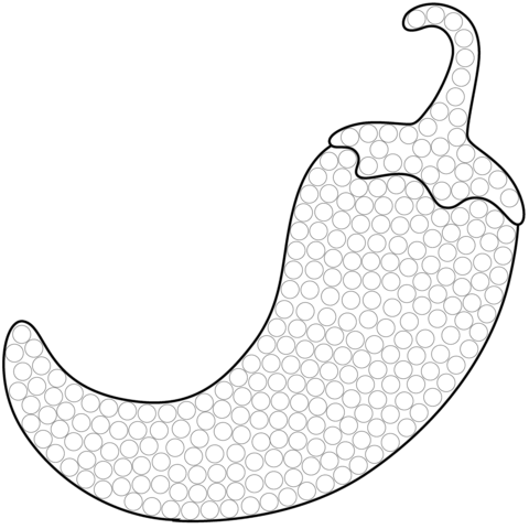 Hot Pepper Dot Art Coloring Page